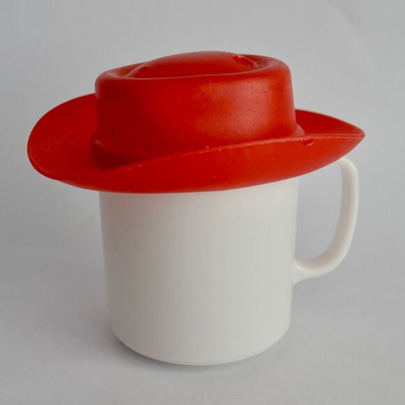 1958 Peanuts Snoopy Cowboy Plastic with Cover Straw Hole Vintage - Picture 3 of 7